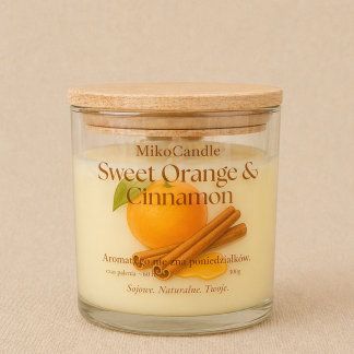 Świeca sojowa Sweet Orange & Cinnamon 300g
