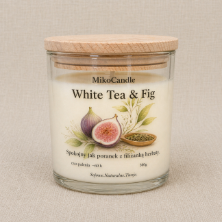 Świeca sojowa White Tea & Fig 300g
