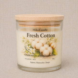 Świeca sojowa Fresh cotton 300 g