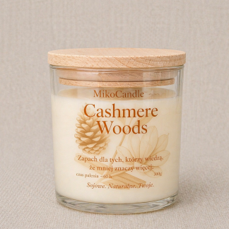 Świeca sojowa Cashmere Woods 300g