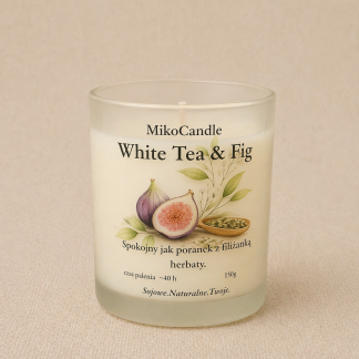 Świeca sojowa White Tea & Fig 150g