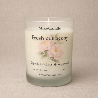 Świeca sojowa Fresh cut peony 150g