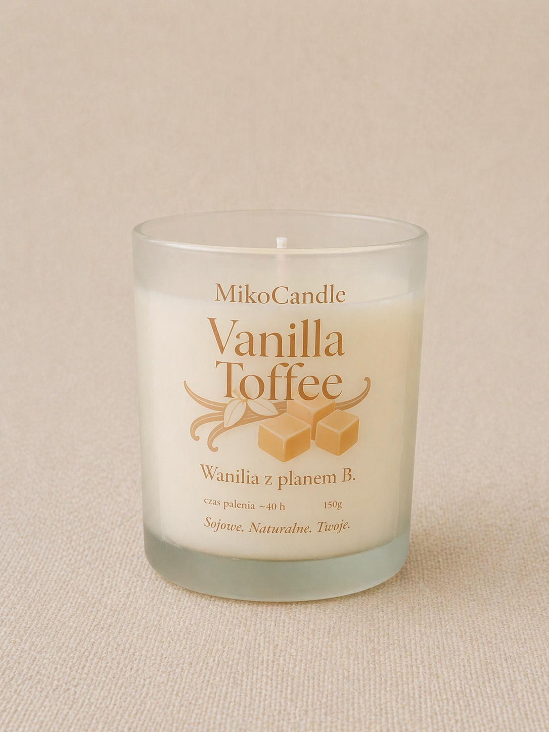 Świeca sojowa Vanilla Toffee 150g