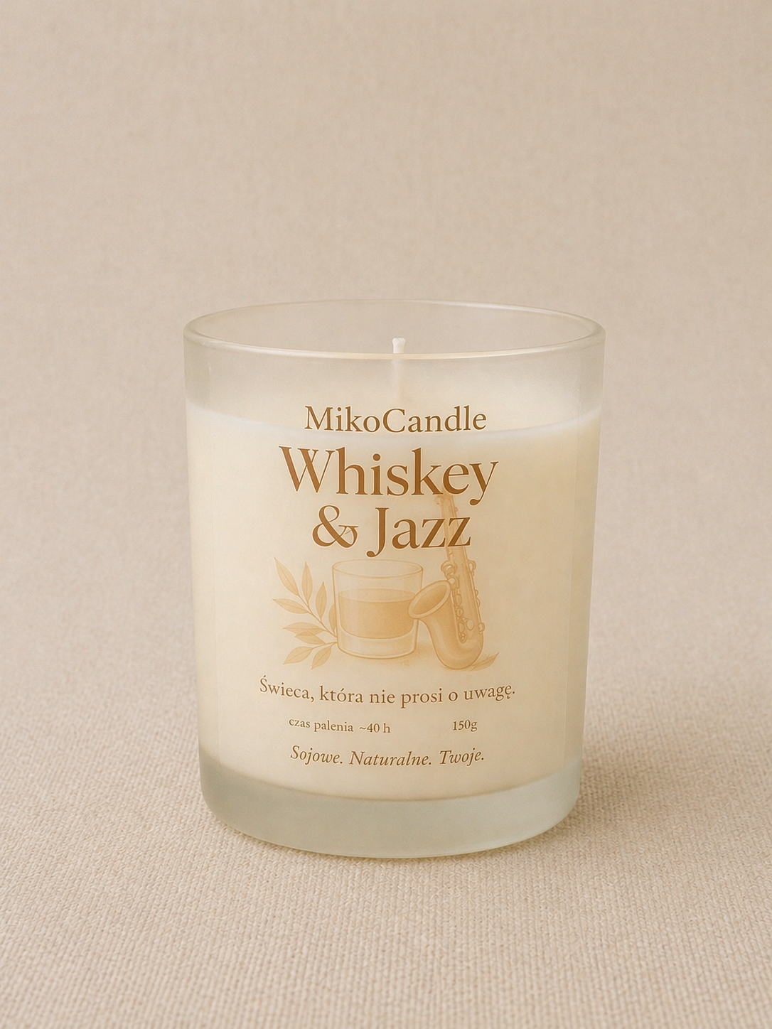 Świeca sojowa Whiskey & Jazz 150g