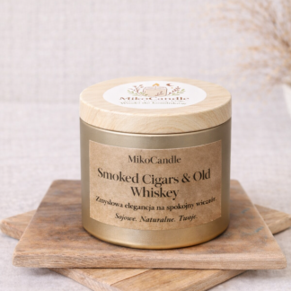 Woski sojowe kominkowe Smoked Cigars & Old Whiskey 100g