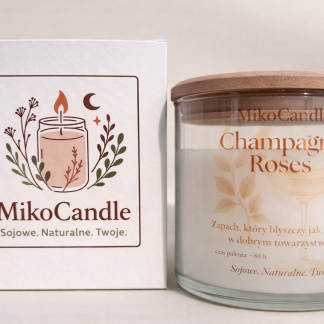 Świeca sojowa Champagne roses 300g