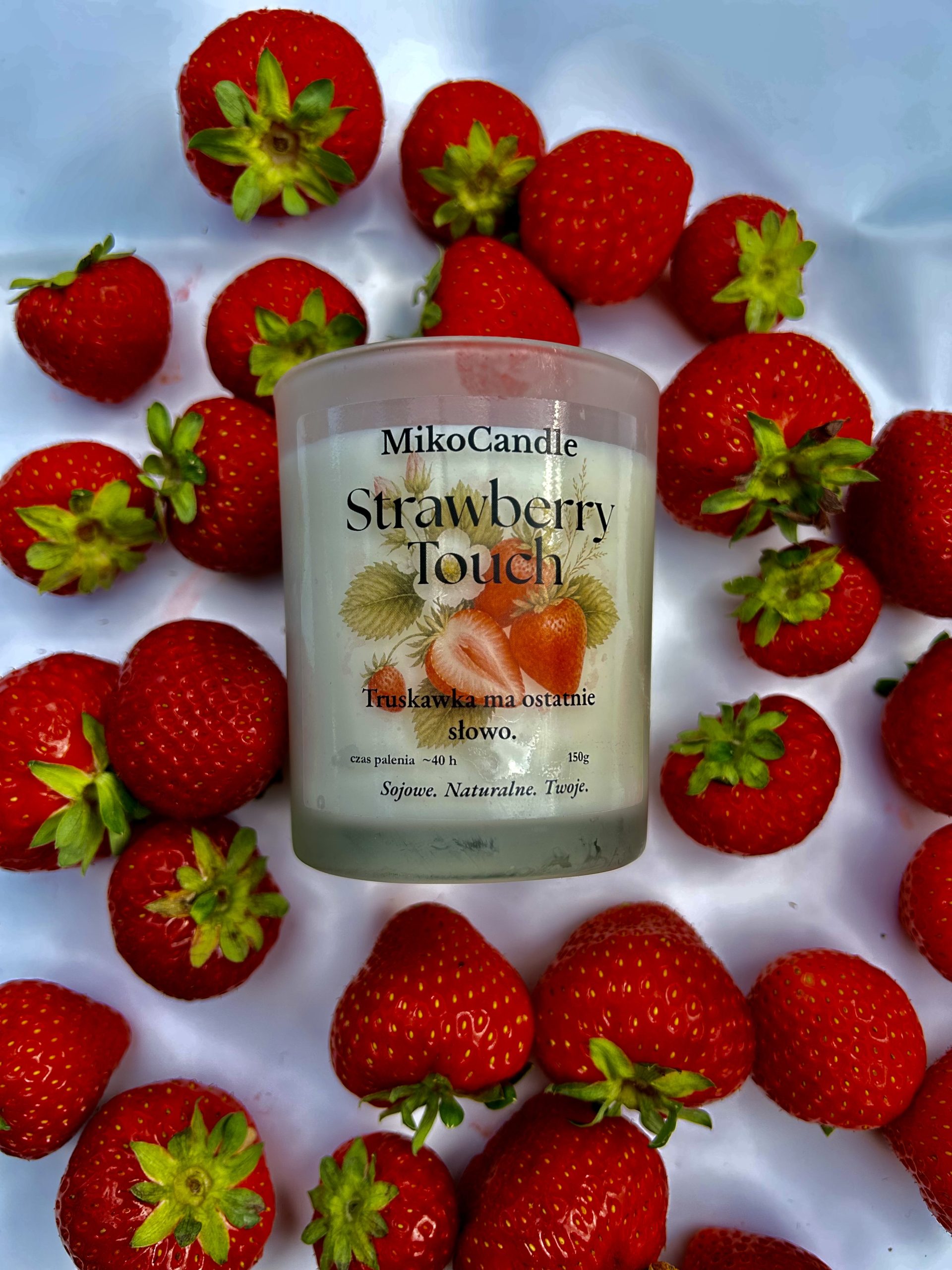 Świeca sojowa Strawberry Touch 150g - obrazek 2