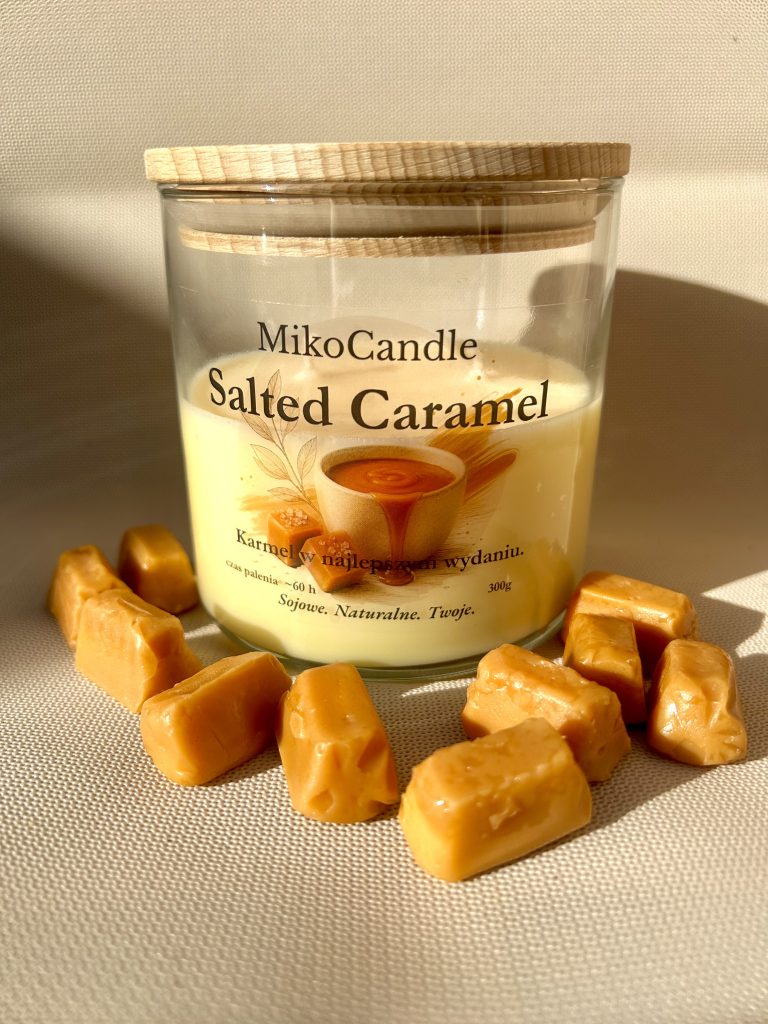 Świeca sojowa Salted Caramel 300g