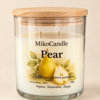 Świeca sojowa Pear 300g